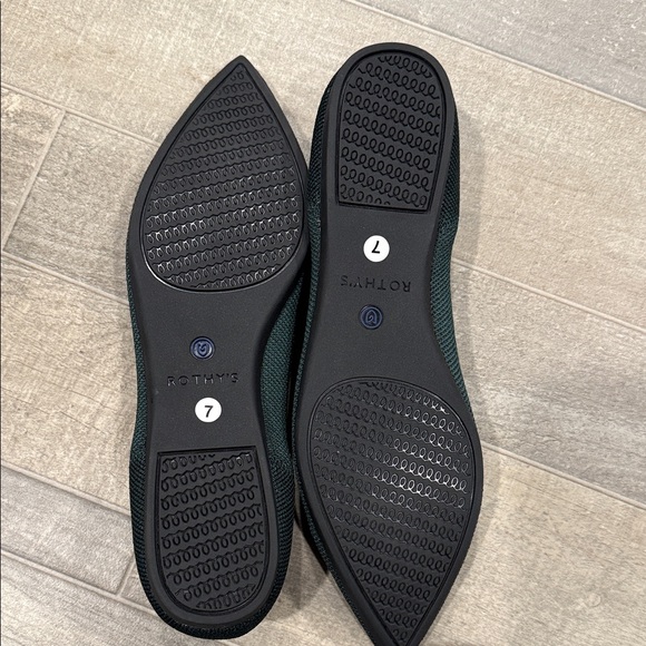 Rothy's Dark Green and Blue Trim Flats - Picture 4 of 8